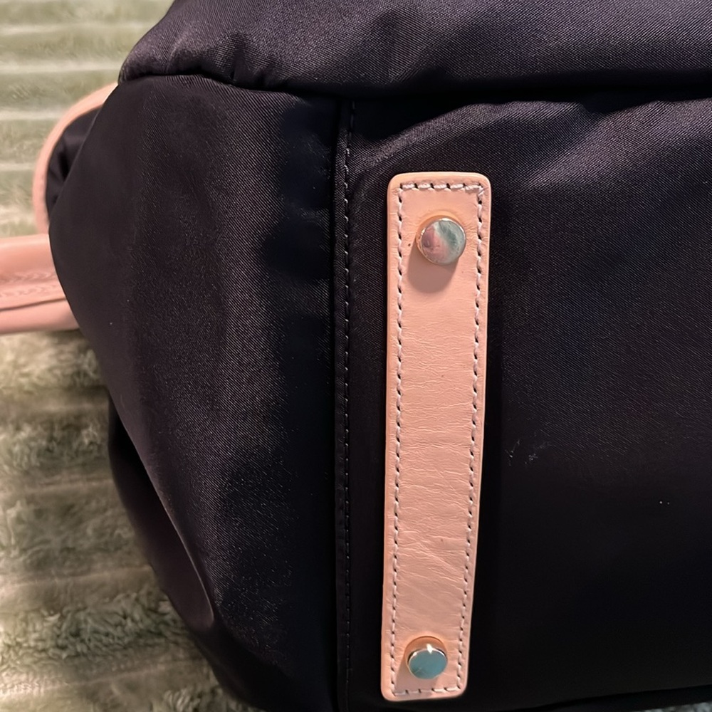 Kate Spade navy nylon bag a leather large shoulder bag - Picture 9 of 15